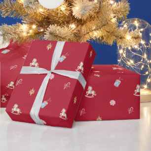 Watercolor Christmas Toys Wrapping Paper