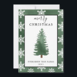 Watercolor Christmas Tree and Snowflakes Merry  Holiday Card<br><div class="desc">Watercolor Christmas Tree and Snowflakes Merry Holiday Card</div>