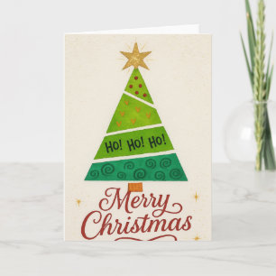 Watercolor Christmas Tree Card – Modern Holiday 