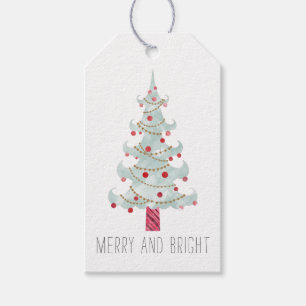 Watercolor Christmas Tree Gift Tags