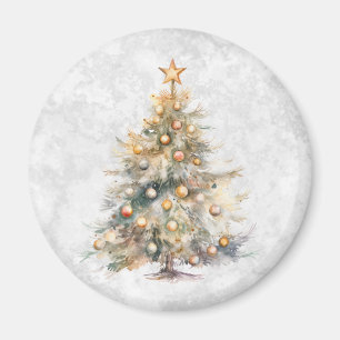 Watercolor Christmas Tree Magnet