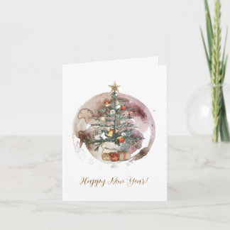 Watercolor Christmas Tree Note Card