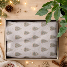 Watercolor Christmas Tree Peach Mint Holiday
