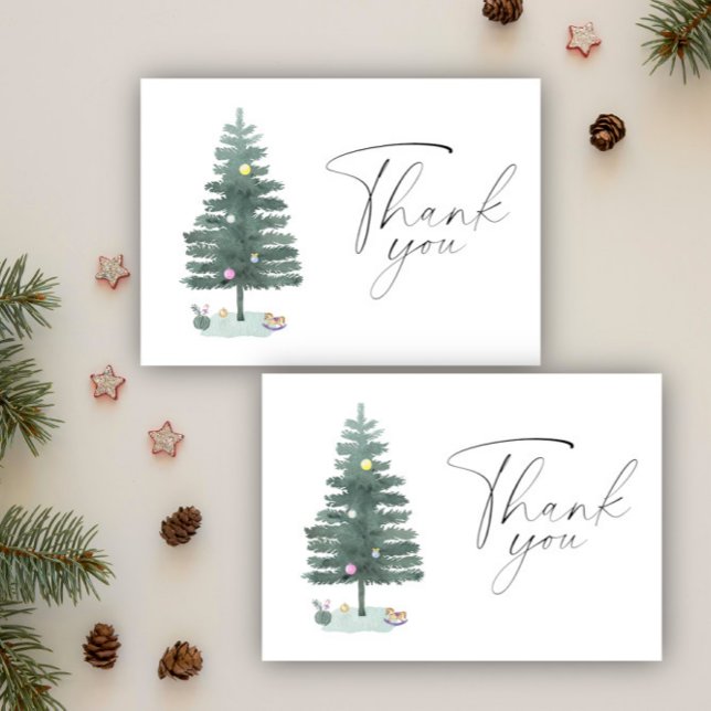 Watercolor Christmas tree Thank you (Creator Uploaded)