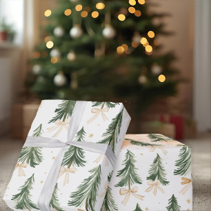 Watercolor Christmas Tree Wrapping Paper