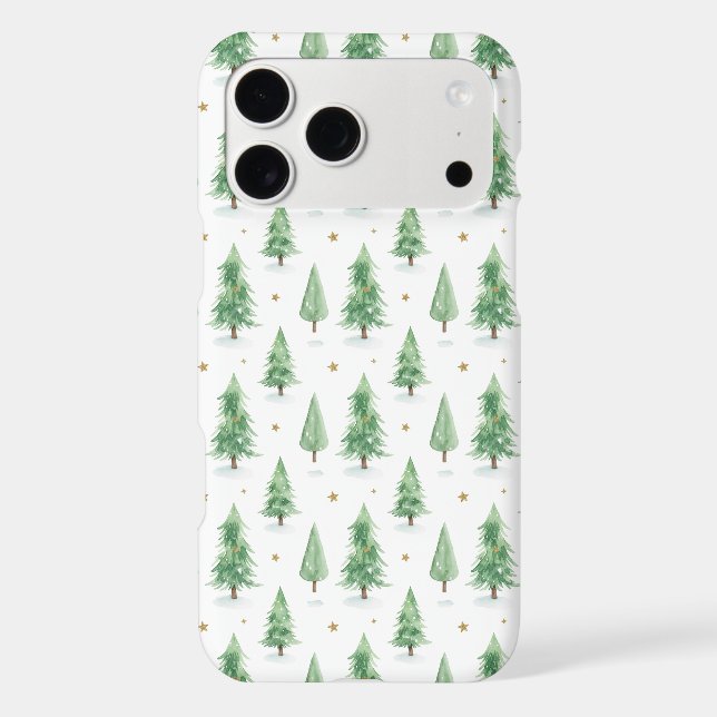 Watercolor Christmas Trees Seamless Pattern (Back)