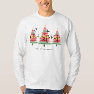 Watercolor Christmas Trees T-Shirt