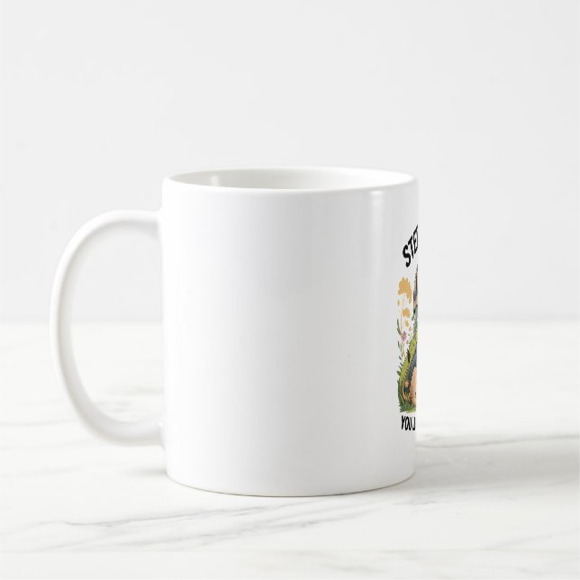 Watercolor Christmas Turtle Coffee Mug (Left)