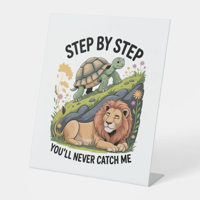 Watercolor Christmas Turtle Pedestal Sign (Front)