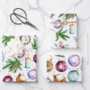 Watercolor Christmas Wrapping Paper