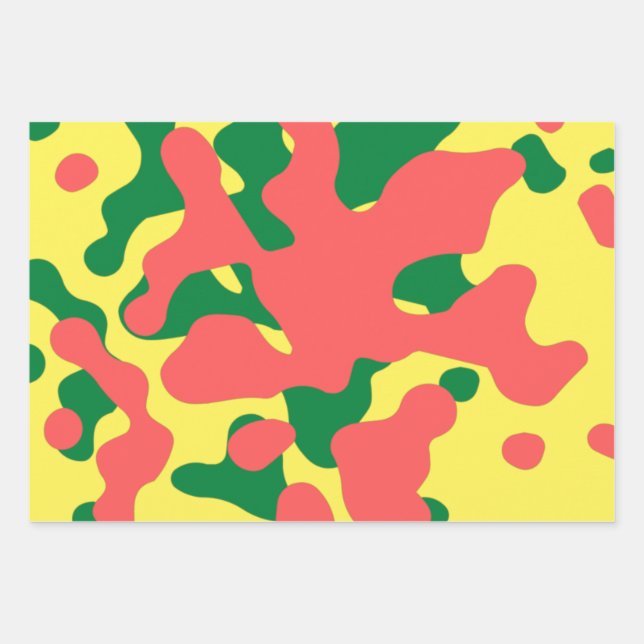  Watercolor Christmas Wrapping Paper (Front)