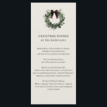 Watercolor Christmas Wreath Festive Dinner Menu<br><div class="desc">Add a touch of holiday elegance to your festive gatherings with this Watercolor Christmas Wreath Festive Dinner Menu. Featuring a beautifully painted wreath adorned with lush greenery and seasonal accents, this design effortlessly blends modern charm with timeless sophistication. The menu card is fully customisable, allowing you to personalise the text...</div>