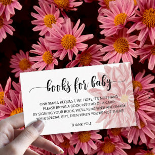 Watercolor Chrysanthemum books for baby ticket Enclosure Card