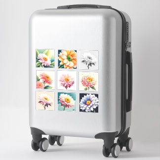 Watercolor Chrysanthemum flowers Scrapbook