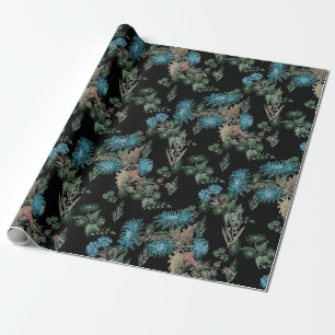 Watercolor , chrysanthemums wrapping paper