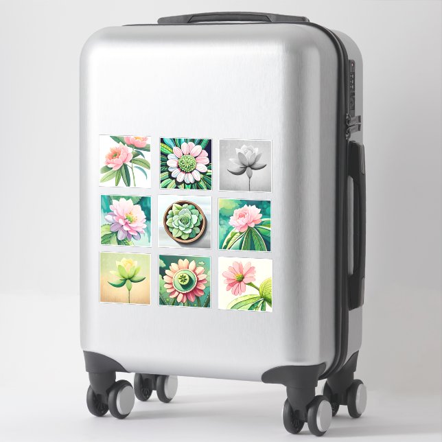 Watercolor Chrysopsis flowers Scrapbook (Suitcase)