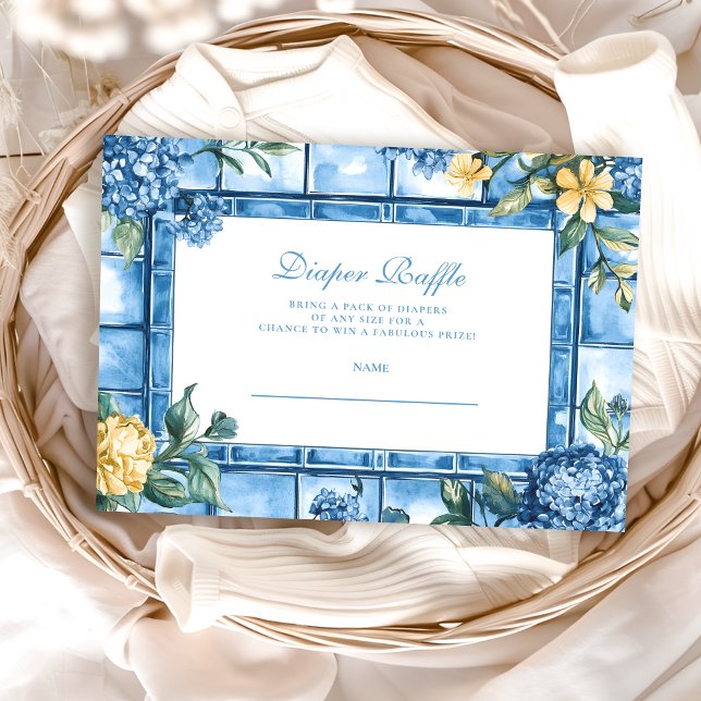 Watercolor Ciao, Baby Italian Baby  Diapper Raffle Enclosure Card (Creator Uploaded)