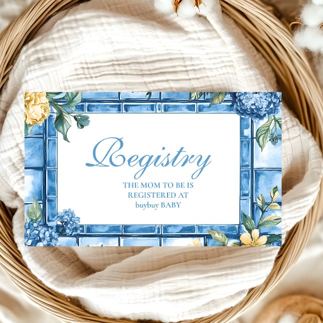 Watercolor Ciao, Baby Italian Baby Shower Registry Enclosure Card (Creator Uploaded)