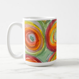 Watercolor Circles Multicolor Abstract Art Coffee Mug