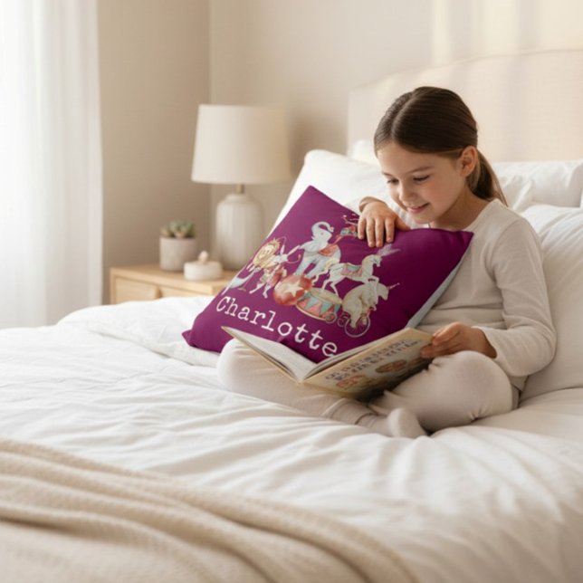 Watercolor Circus Animals Juggling Elephant Design Cushion (Creator Uploaded)