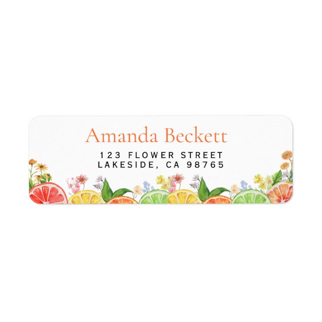 Watercolor Citrus Baby Shower (Front)