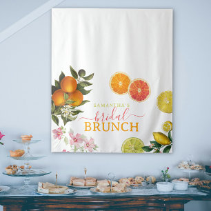 Watercolor Citrus Bridal Brunch Bridal Shower Tapestry