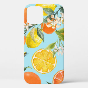 Watercolor Citrus Fruits: Hand Drawn iPhone 12 Case