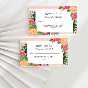 Watercolor Citrus Fruits how big is mummy's belly Enclosure Card