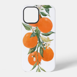 Watercolor citrus fruits orange lemon iPhone 12 case