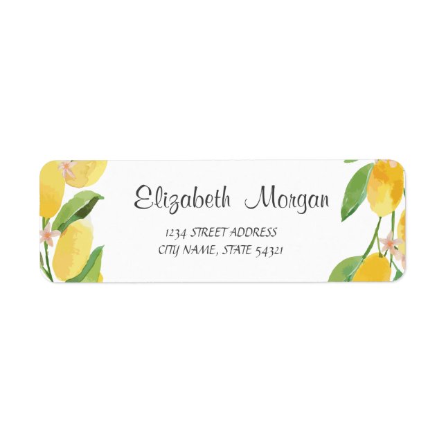 Watercolor Citrus Lemons  (Front)