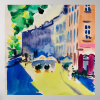 Watercolor city Praga