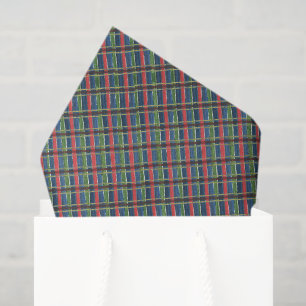 Watercolor Classic Christmas Plaid Tissue Paper
