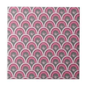 Watercolor Classic Pink Hand-drawn Tile