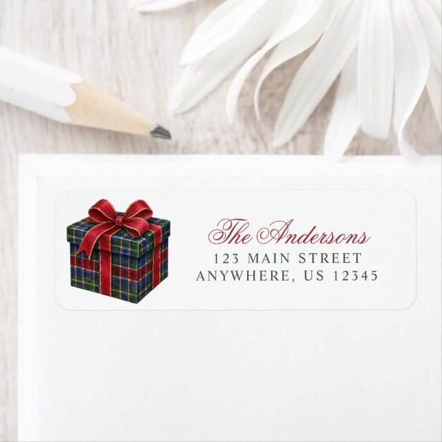 Watercolor Classic Plaid Christmas Gift (Insitu)