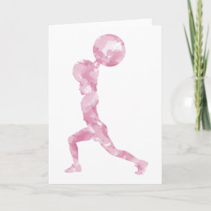Watercolor Clean & Jerk in Pink Card