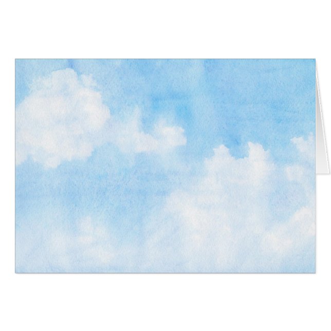 Watercolor clouds and sky background (Front Horizontal)