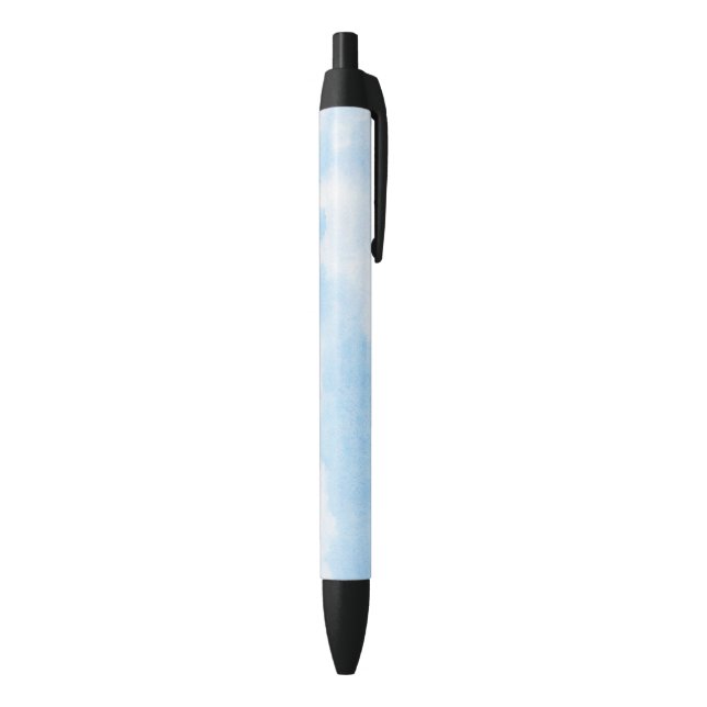 Watercolor clouds and sky background black ink pen (Bottom (Vertical))