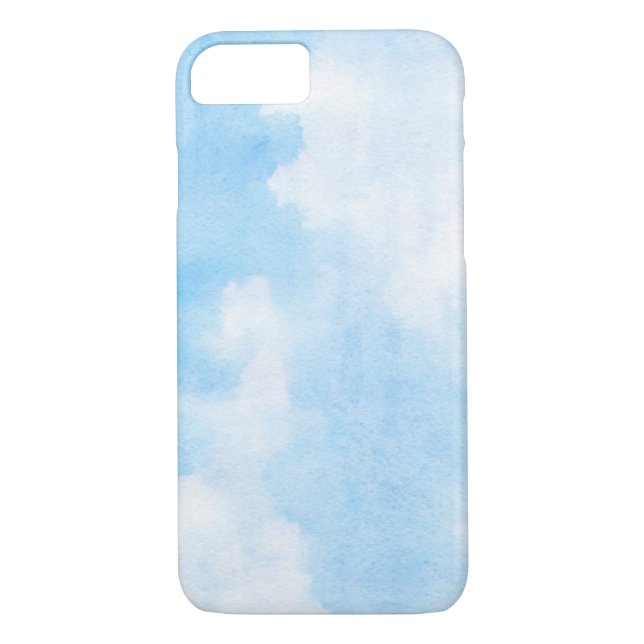 Watercolor clouds and sky background Case-Mate iPhone case (Back)