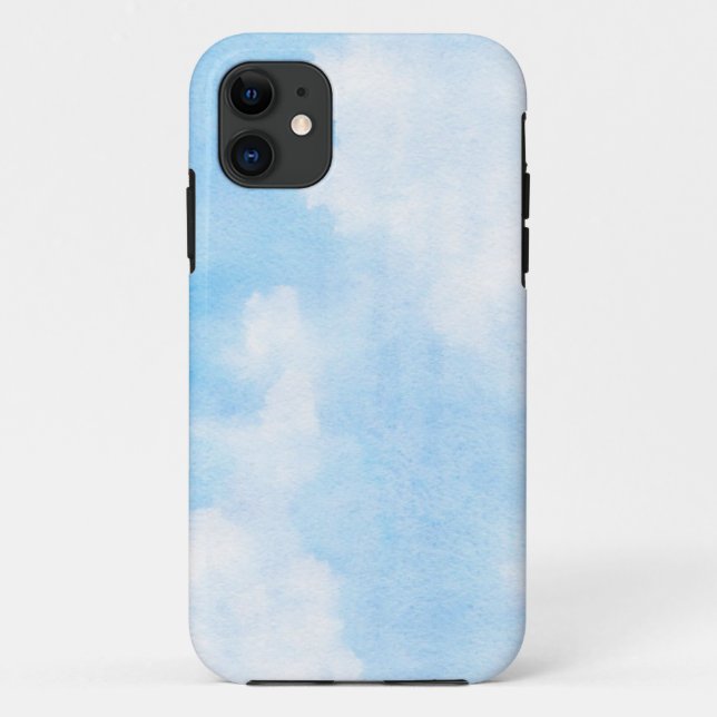 Watercolor clouds and sky background Case-Mate iPhone case (Back)