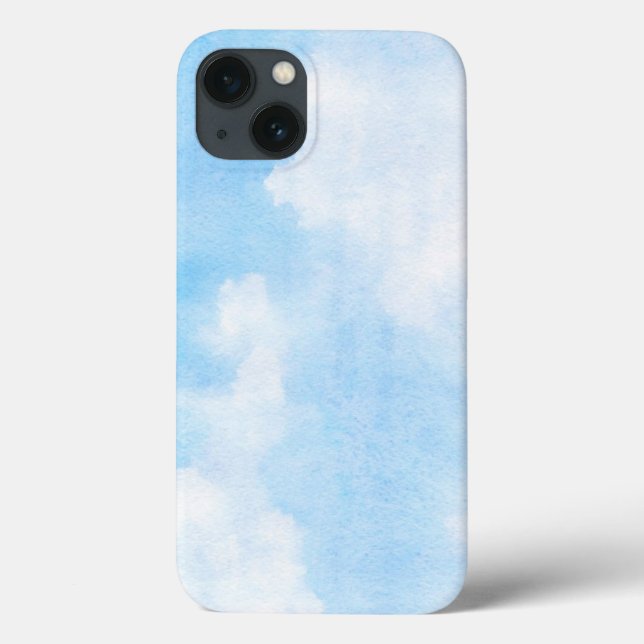 Watercolor clouds and sky background Case-Mate iPhone case (Back)
