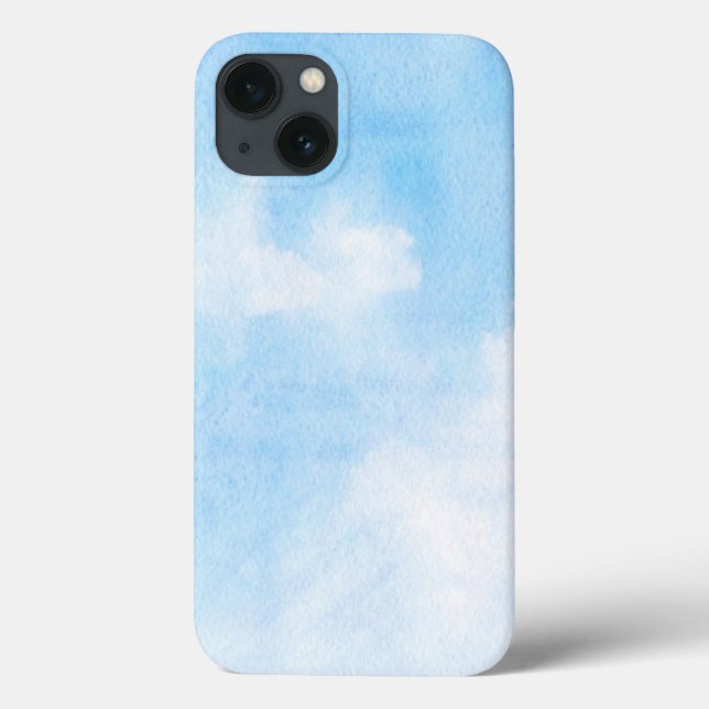 Watercolor clouds and sky background Case-Mate iPhone case (Back)