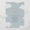 Watercolor Clouds Blue Grey Boy Baby Shower Gold