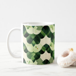 Watercolor Clover Scallop Coffee Mug