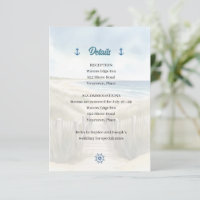 Watercolor Coastal New England Wedding Insert