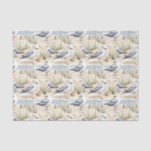 Watercolor Coastal Seagulls Tissue Paper