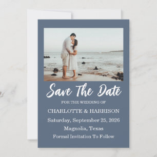 Watercolor Coastal Seascape Wedding Save The Date 