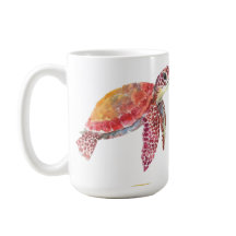 Watercolor Coastal Summer Sticker Set | Sea Turtle