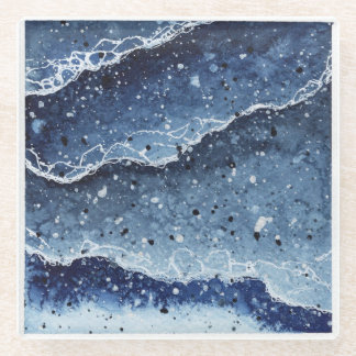 Watercolor Coaster Waves
