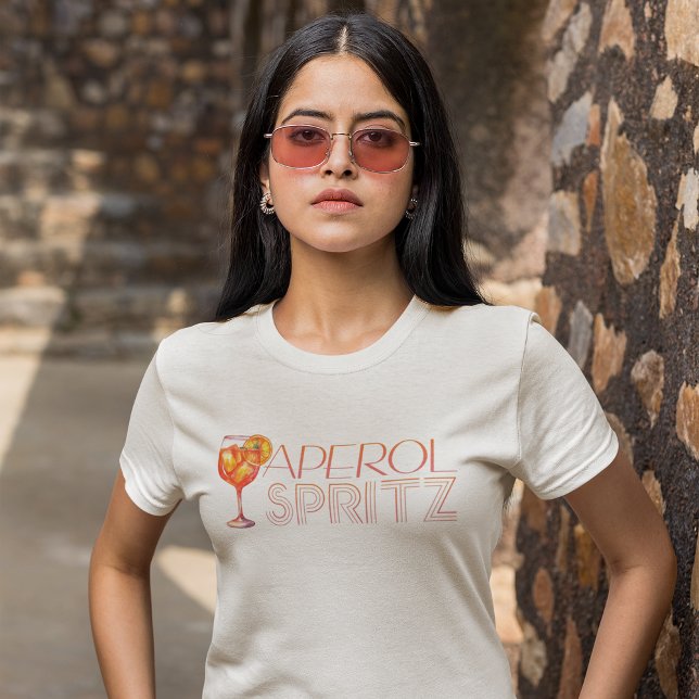 Watercolor Cocktail Aperol Spritz  T-Shirt (Creator Uploaded)