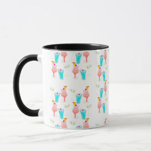 Watercolor Cocktail Margarita Pattern Mug